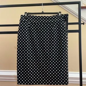 Polka dot skirt…red wine rose skirt.